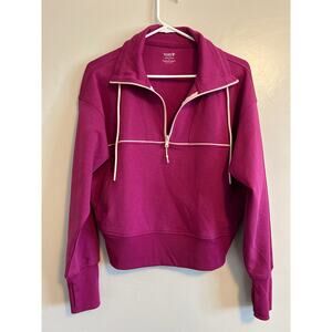Old Navy Active Half Zip Pullover Sweatshirt Pink Medium Athleisure